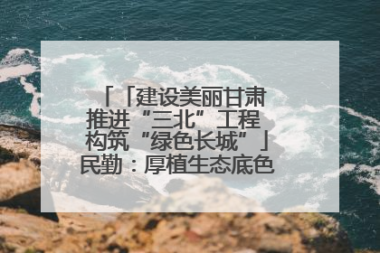 「建设美丽甘肃 推进“三北”工程 构筑“绿色长城”」民勤：厚植生态底色 筑牢绿色屏障
