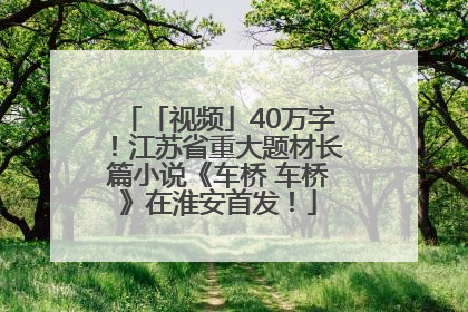「视频」40万字！江苏省重大题材长篇小说《车桥 车桥》在淮安首发！