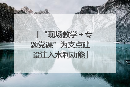 “现场教学＋专题党课”为支点建设注入水利动能