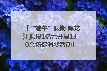 “端午”假期 黑龙江拟投1亿元开展130余场促消费活动