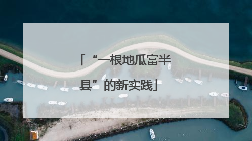 “一根地瓜富半县”的新实践