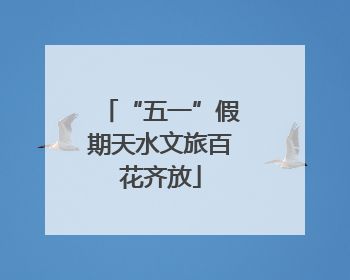 “五一”假期天水文旅百花齐放