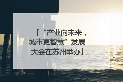 “产业向未来，城市更智慧”发展大会在苏州举办