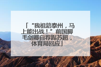 “我祖籍泰州，马上能出战！”前国脚毛剑卿自荐踢苏超，体育局回应
