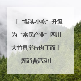 “街头小吃”升级为“富民产业”四川大竹县举行肉丁面主题消费活动