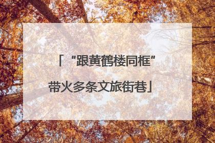 “跟黄鹤楼同框”带火多条文旅街巷