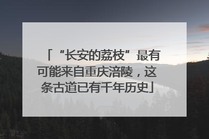 “长安的荔枝”最有可能来自重庆涪陵，这条古道已有千年历史