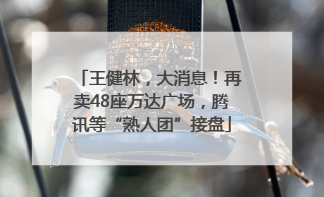 王健林，大消息！再卖48座万达广场，腾讯等“熟人团”接盘