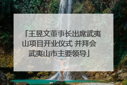王昱文董事长出席武夷山项目开业仪式 并拜会武夷山市主要领导