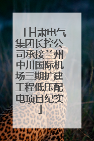 甘肃电气集团长控公司承接兰州中川国际机场三期扩建工程低压配电项目纪实