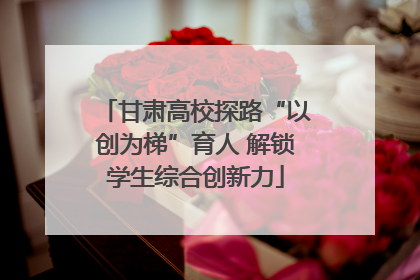 甘肃高校探路“以创为梯”育人 解锁学生综合创新力