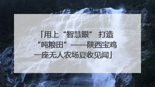 用上“智慧眼” 打造“吨粮田”——陕西宝鸡一座无人农场夏收见闻