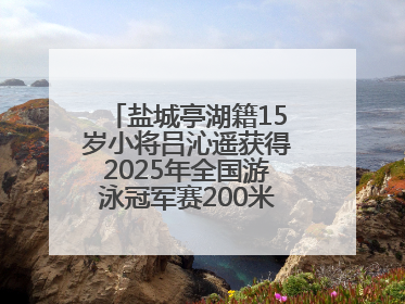 盐城亭湖籍15岁小将吕沁遥获得2025年全国游泳冠军赛200米蛙泳项目冠军