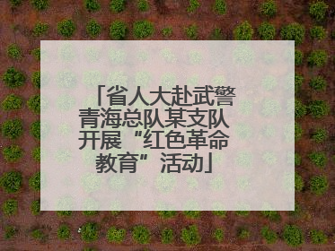 省人大赴武警青海总队某支队开展“红色革命教育”活动