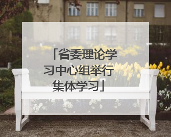 省委理论学习中心组举行集体学习