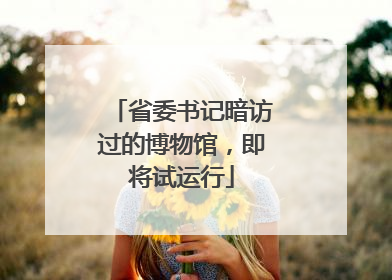 省委书记暗访过的博物馆，即将试运行