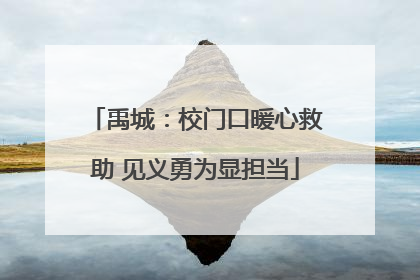 禹城：校门口暖心救助 见义勇为显担当