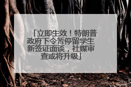 立即生效！特朗普政府下令暂停留学生新签证面谈，社媒审查或将升级