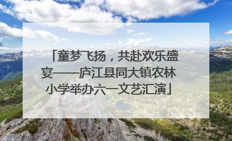 童梦飞扬，共赴欢乐盛宴——庐江县同大镇农林小学举办六一文艺汇演