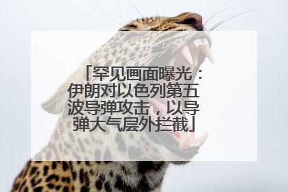 罕见画面曝光：伊朗对以色列第五波导弹攻击，以导弹大气层外拦截