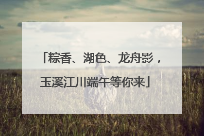 粽香、湖色、龙舟影，玉溪江川端午等你来