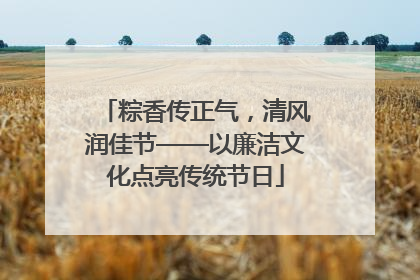 粽香传正气，清风润佳节——以廉洁文化点亮传统节日