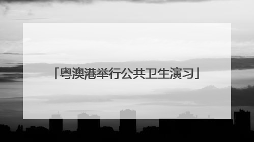 粤澳港举行公共卫生演习