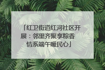 红卫街道红河社区开展：邻里齐聚享粽香 情系端午暖民心