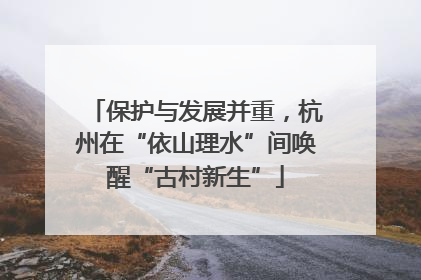 保护与发展并重，杭州在“依山理水”间唤醒“古村新生”