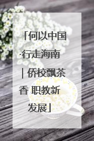 何以中国·行走海南｜侨校飘茶香 职教新发展