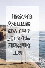 你家乡的文化基因被激活了吗？浙江文化基因图谱即将上线
