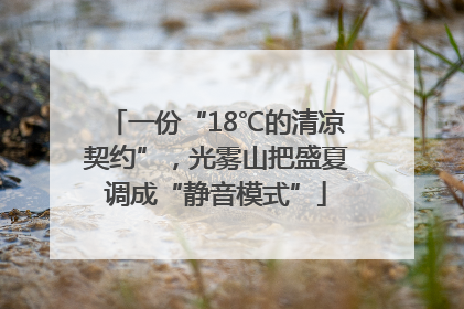一份“18℃的清凉契约”，光雾山把盛夏调成“静音模式”