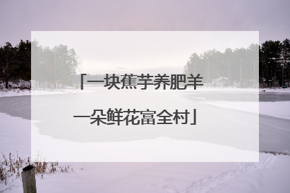 一块蕉芋养肥羊 一朵鲜花富全村