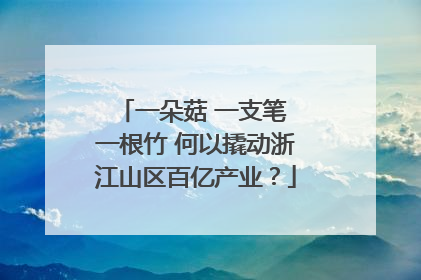 一朵菇 一支笔 一根竹 何以撬动浙江山区百亿产业？