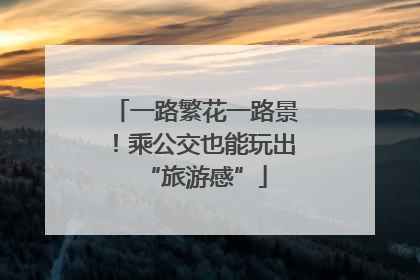 一路繁花一路景！乘公交也能玩出“旅游感”