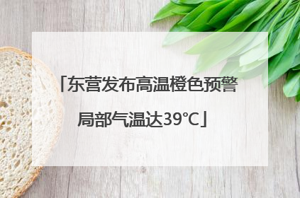 东营发布高温橙色预警 局部气温达39℃