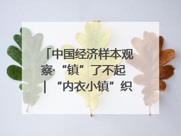 中国经济样本观察·“镇”了不起｜“内衣小镇”织出500亿元“里子产业”