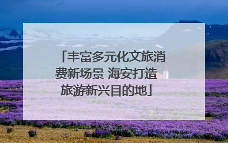 丰富多元化文旅消费新场景 海安打造旅游新兴目的地