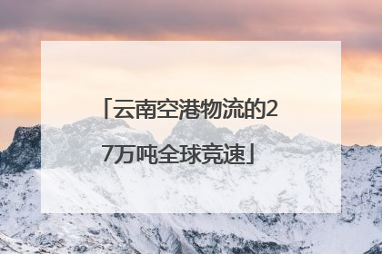 云南空港物流的27万吨全球竞速