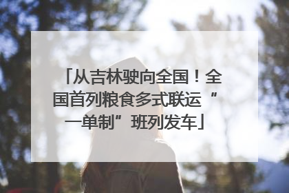 从吉林驶向全国！全国首列粮食多式联运“一单制”班列发车