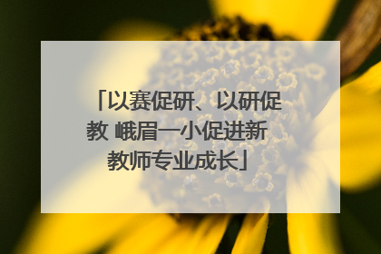 以赛促研、以研促教 峨眉一小促进新教师专业成长