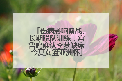 伤病影响备战、长期脱队训练，宫鲁鸣确认李梦缺席今夏女篮亚洲杯