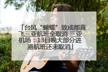 台风“蝴蝶”致成都直飞三亚航班全取消 三亚机场：13日晚大部分进港航班还未取消
