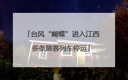 台风“蝴蝶”进入江西 多条旅客列车停运