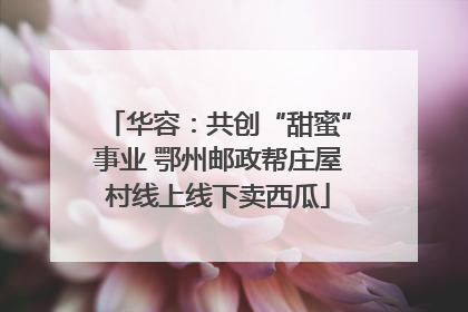 华容：共创“甜蜜”事业 鄂州邮政帮庄屋村线上线下卖西瓜