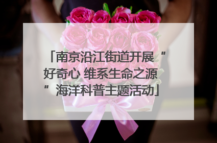 南京沿江街道开展“好奇心 维系生命之源”海洋科普主题活动
