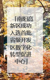 南阳高新区成功入选首批省级开发区数字化转型促进中心
