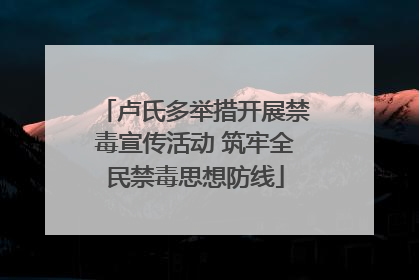 卢氏多举措开展禁毒宣传活动 筑牢全民禁毒思想防线