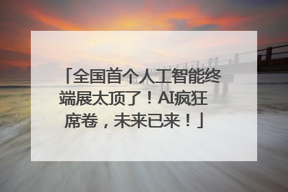 全国首个人工智能终端展太顶了！AI疯狂席卷，未来已来！