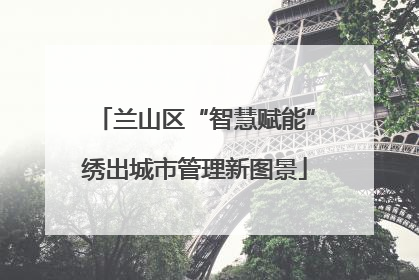 兰山区“智慧赋能”绣出城市管理新图景
